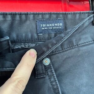 Men's 31x32' 7 Diamonds Dark Grey Dress Pants Office Clifton Slim Straight